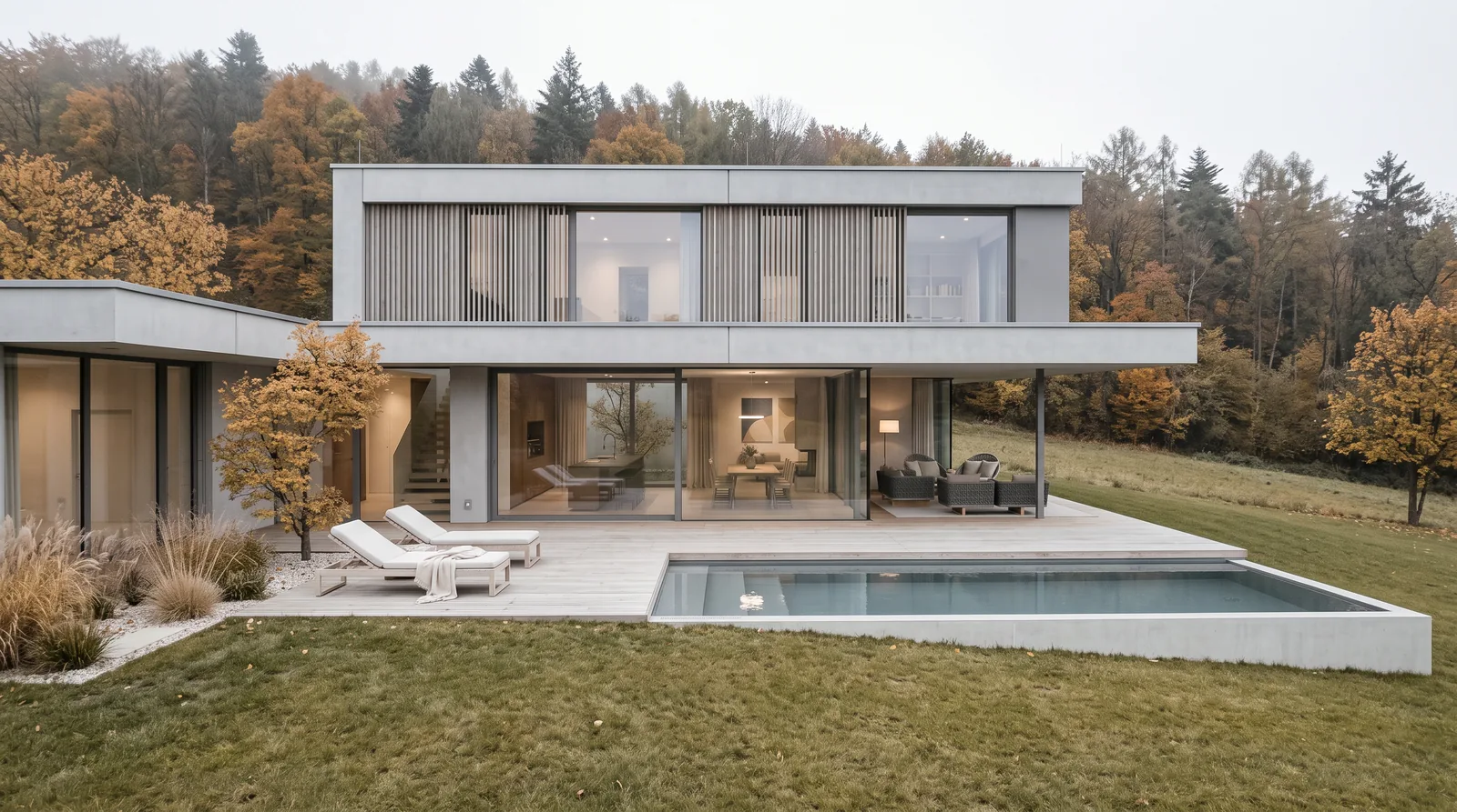 Haus H2, Außenansicht mit Garten