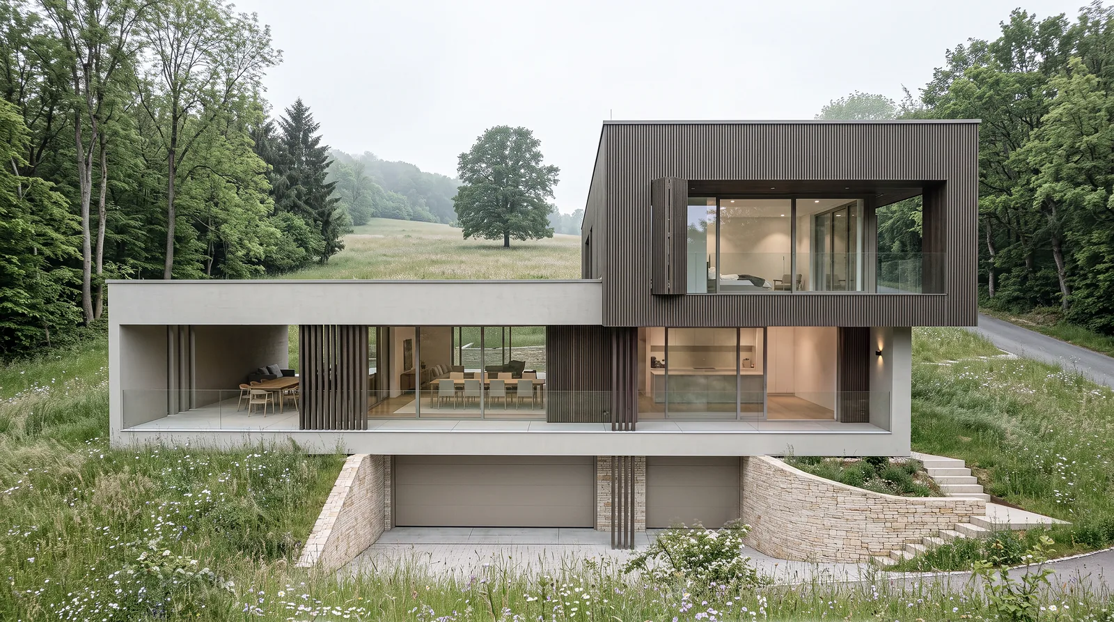 Haus K1: Einfamilienhaus am Hang mit Blick über Wien