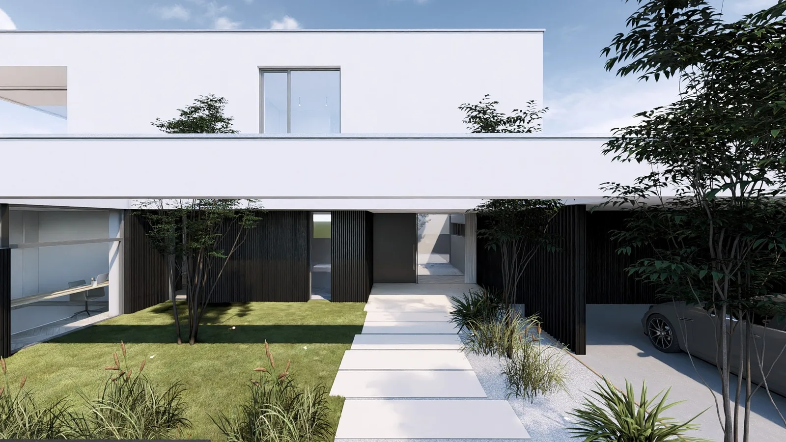 Haus WS, Detailansicht der Fassade